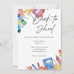 Modern Back To School Celebration Invitation