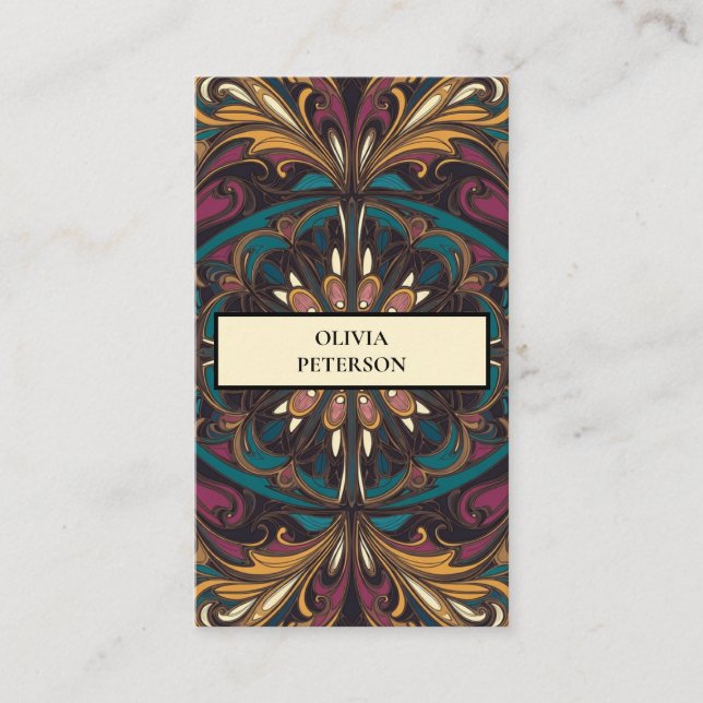 Modern Background Business Card Editable Template  (Front)