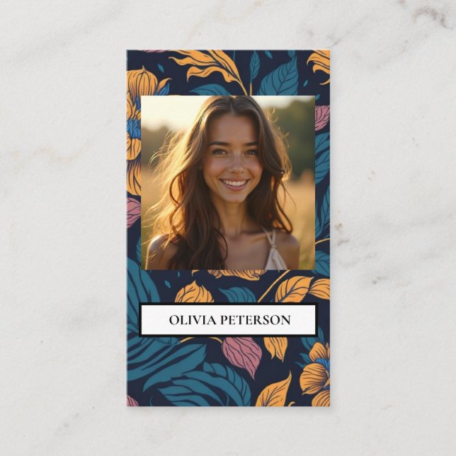 Modern Background Business Card Editable Template  (Front)