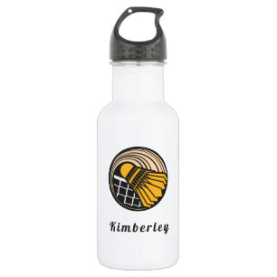 Modern Badminton Birdie Design Player's Name Sport 532 Ml Water Bottle