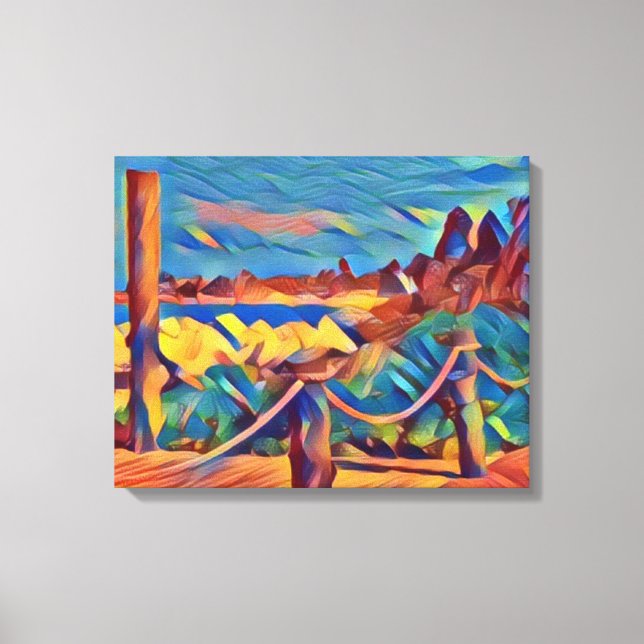 Modern Bahama Island Wall Hanging Canvas Print (Front)