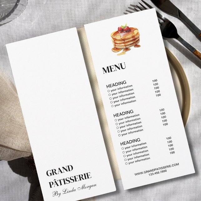 Modern Bakery Cafe Menu & Price List Card (Creator Uploaded)