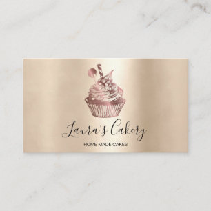 Modern Bakery Cupcake Chef Catering Sweets Pastry Business Card