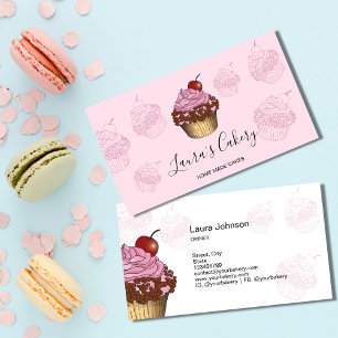 Modern Bakery Cupcake Chef Catering Sweets Pastry  Business Card