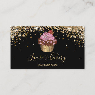 Modern Bakery Cupcake Chef Catering Sweets Pastry Business Card