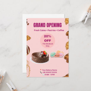 Modern Bakery Invitation