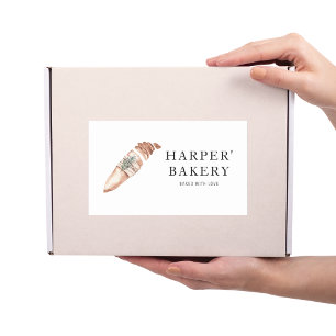 Modern Bakery Professional Logo Business Rectangular Sticker