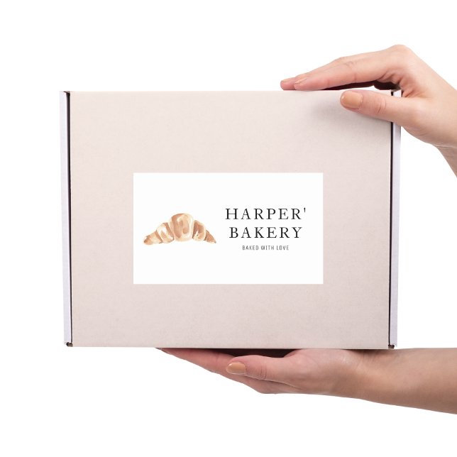 Modern Bakery Professional Logo Business  Rectangular Sticker (Creator Uploaded)