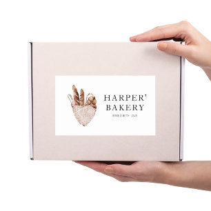 Modern Bakery Professional Logo Rectangular Sticker