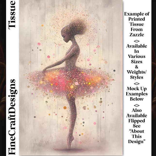 Modern Ballerina, Glitter And Dots DN4L Decoupage Tissue Paper (Creator Uploaded)