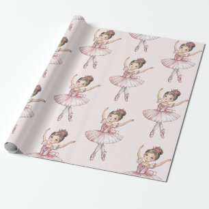 Modern ballet Ballerina dancer Pink Wrapping Paper
