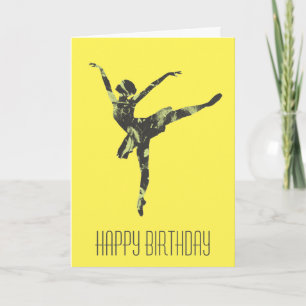 Modern ballet dancer modern dance card