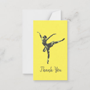 Modern ballet dancer modern dance card
