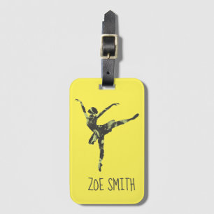 Modern ballet dancer modern dance luggage tag