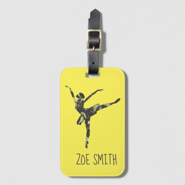 Modern ballet dancer modern dance luggage tag (Front Vertical)