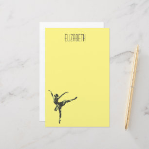 Modern ballet dancer modern dance stationery