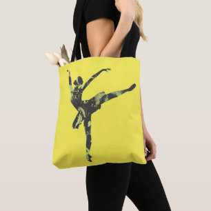 Modern ballet dancer modern dance tote bag