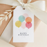 Modern Balloon Bunch Happy Birthday Gift Tags<br><div class="desc">These fun, modern birthday gift tags are the perfect addition to party decor or gifts. Part of the Up up and away collection by Stacey Meacham. Search the entire collection for matching accessories and additional colour options here: https://www.zazzle.com/collections/up_up_and_away-119723561648231703. New items are being added all the time so check back often....</div>