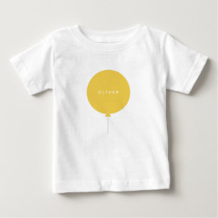 Modern Balloon   Sunshine Yellow Happy Cute Name Baby T-Shirt