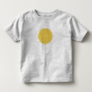 Modern Balloon Yellow Party Bespoke Kids Name Toddler T-Shirt