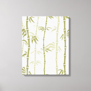 Modern Bamboo Trees Canvas Print