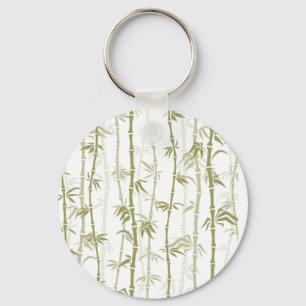 Modern Bamboo Trees Key Ring