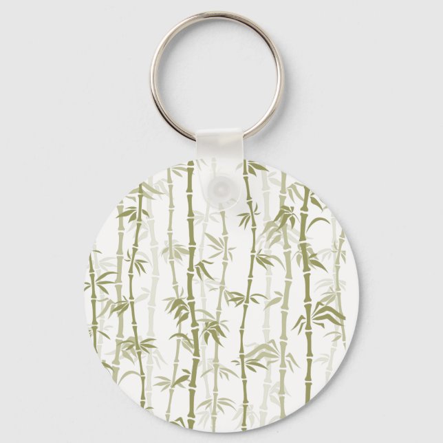 Modern Bamboo Trees Key Ring (Front)