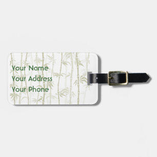Modern Bamboo Trees Luggage Tag
