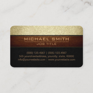 Modern Banana Mania and Black Leather Look Business Card