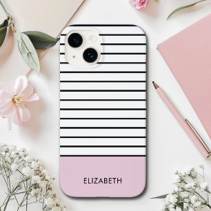 Modern band Minimalist Pastel Pink Case-Mate iPhone 14 Case