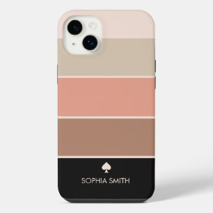 Modern band Orange and brown tones Minimalist iPhone 14 Plus Case