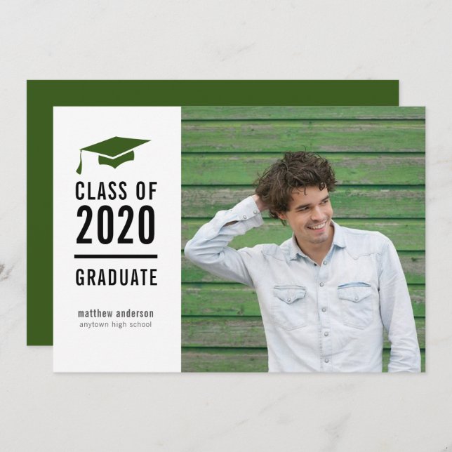 Modern Banner Graduation Party Invitation (Front/Back)