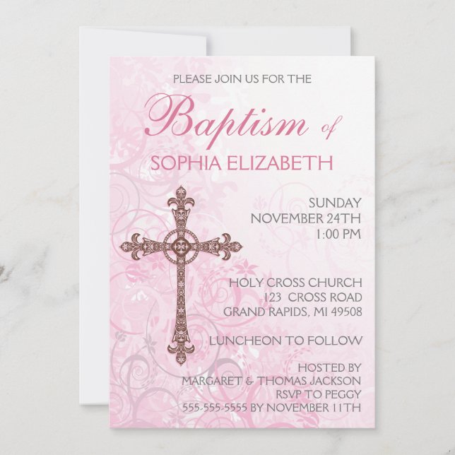 Modern Baptism Invitation (Front)