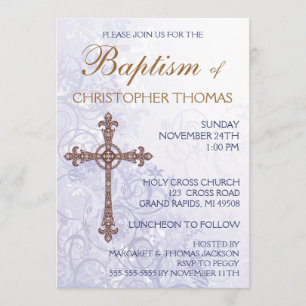 Modern Baptism Invitation