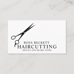 Modern Barber Hair Stylist Scissors Business Card