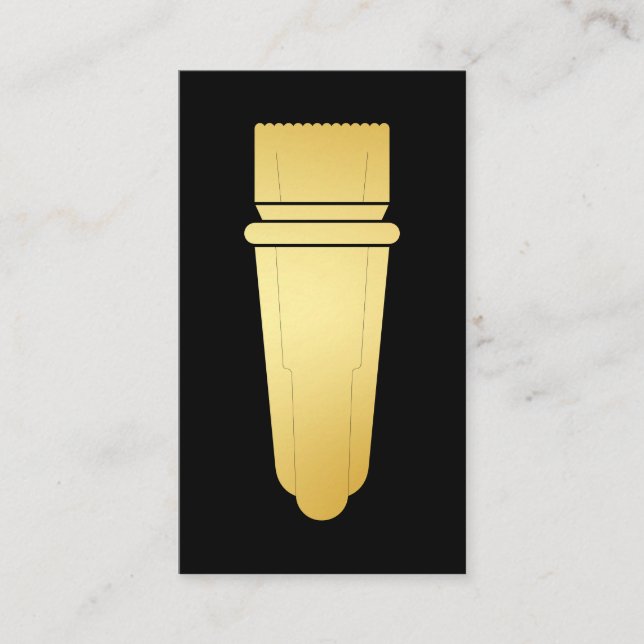 Modern Barbershop Hair Clipper black & Gold  Business Card (Front)