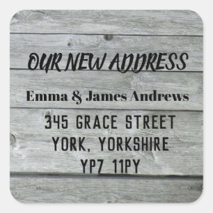 Modern Barn Moving Announcement Square Sticker