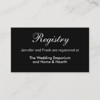 Modern Baroque Floral Wedding Registry Insert