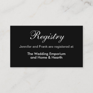 Modern Baroque Floral Wedding Registry Insert