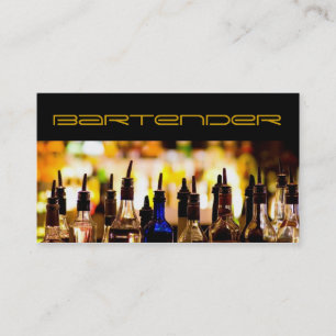 Modern Bartender Business Card
