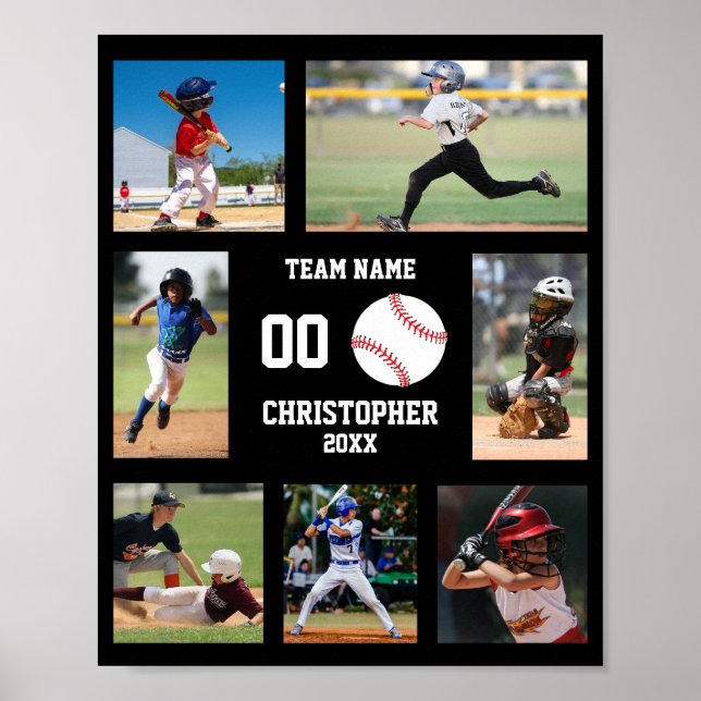 Modern Baseball Kids Photo collage Poster (Front)