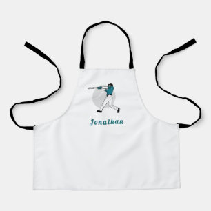 Modern Baseball Softball Player Coach Personalised Apron