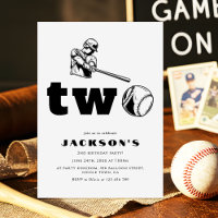 Modern Baseball Sports Kid 2nd Birthday Party