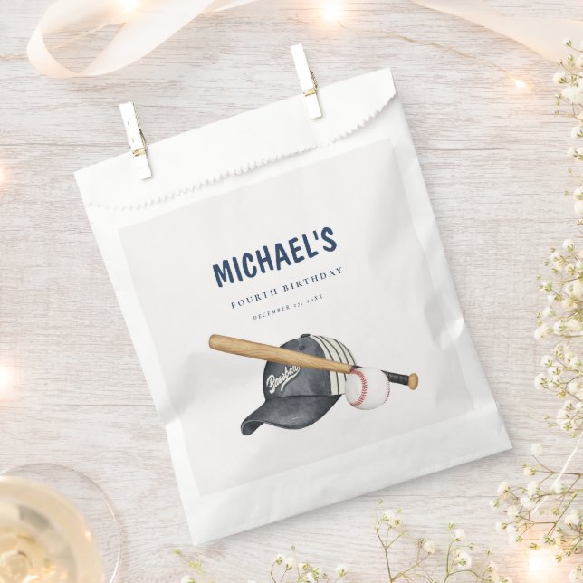 Modern Baseball Themed Favour Bags (Clipped)
