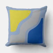 Modern Basic Abstract Boho Shapes Blue & yellow