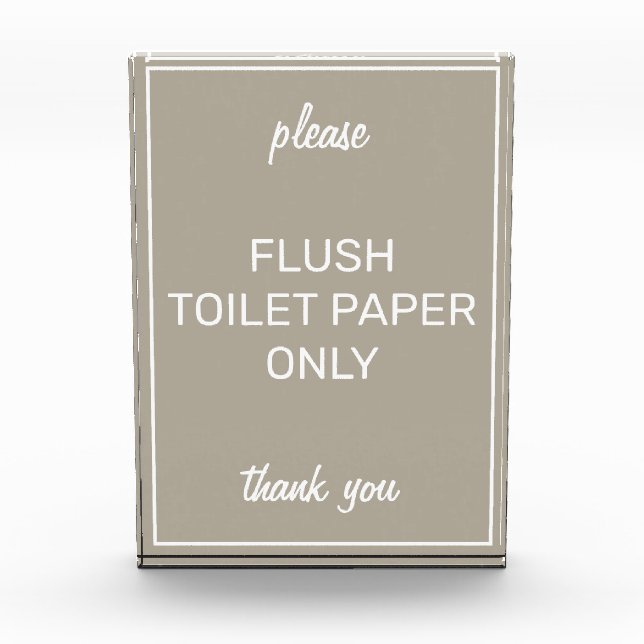 Modern Basic Beige Bathroom Septic Block (Front)