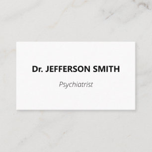 Modern & Basic Psychiatrist Business Card