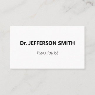 Modern & Basic Psychiatrist Business Card