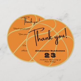Modern Basketball Ball Player Team Thank You card
