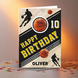 Modern Basketball Ball Player Themed Birthday  Card